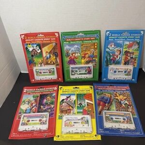 Lot Of 6 -Vintage World Famous Stories Cassette Tapes  ***12 Complete Stories***